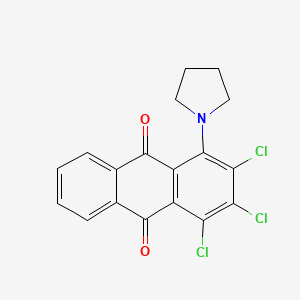 1,2,3-trichloro-4-(1-pyrrolidinyl)anthra-9,10-quinone