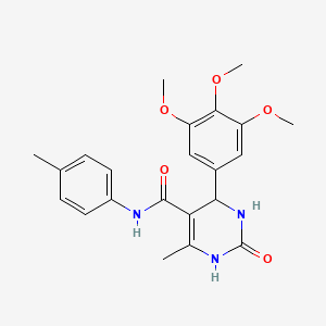 6-methyl-N-(4-methylphenyl)-2-oxo-4-(3,4,5-trimethoxyphenyl)-1,2,3,4-tetrahydro-5-pyrimidinecarboxamide