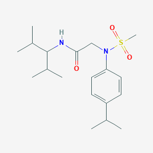 molecular formula C19H32N2O3S B5032441 N~1~-(1-isopropyl-2-methylpropyl)-N~2~-(4-isopropylphenyl)-N~2~-(methylsulfonyl)glycinamide 