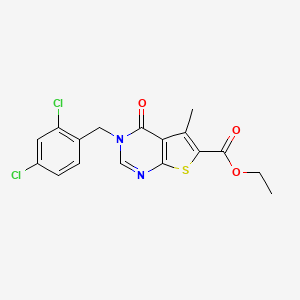 ethyl 3-(2,4-dichlorobenzyl)-5-methyl-4-oxo-3,4-dihydrothieno[2,3-d]pyrimidine-6-carboxylate