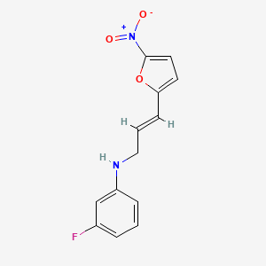 molecular formula C13H11FN2O3 B5032453 (3-fluorophenyl)[3-(5-nitro-2-furyl)-2-propen-1-yl]amine 