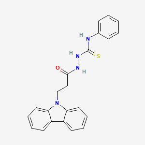 molecular formula C22H20N4OS B5032480 2-[3-(9H-carbazol-9-yl)propanoyl]-N-phenylhydrazinecarbothioamide 