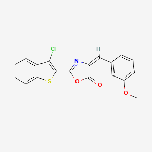 molecular formula C19H12ClNO3S B5032498 2-(3-chloro-1-benzothien-2-yl)-4-(3-methoxybenzylidene)-1,3-oxazol-5(4H)-one 