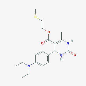 2-(methylthio)ethyl 4-[4-(diethylamino)phenyl]-6-methyl-2-oxo-1,2,3,4-tetrahydro-5-pyrimidinecarboxylate