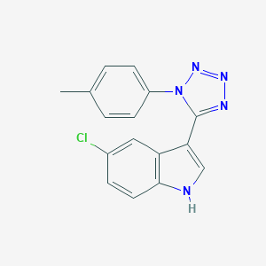 molecular formula C16H12ClN5 B503254 5-chloro-3-[1-(4-methylphenyl)-1H-tetraazol-5-yl]-1H-indole 