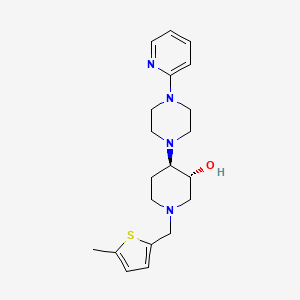 (3R*,4R*)-1-[(5-methyl-2-thienyl)methyl]-4-[4-(2-pyridinyl)-1-piperazinyl]-3-piperidinol