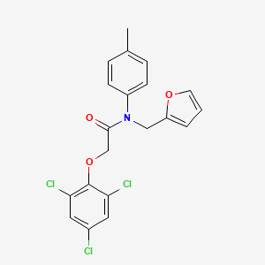 N-(2-furylmethyl)-N-(4-methylphenyl)-2-(2,4,6-trichlorophenoxy)acetamide