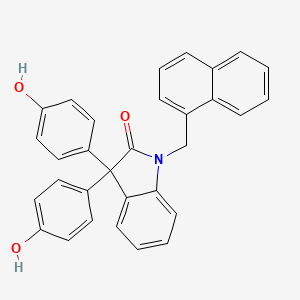 molecular formula C31H23NO3 B5032569 3,3-bis(4-hydroxyphenyl)-1-(1-naphthylmethyl)-1,3-dihydro-2H-indol-2-one 