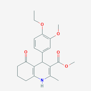 methyl 4-(4-ethoxy-3-methoxyphenyl)-2-methyl-5-oxo-1,4,5,6,7,8-hexahydro-3-quinolinecarboxylate