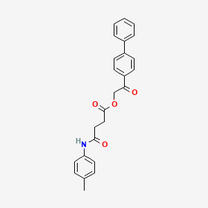 molecular formula C25H23NO4 B5032577 2-(4-biphenylyl)-2-oxoethyl 4-[(4-methylphenyl)amino]-4-oxobutanoate 