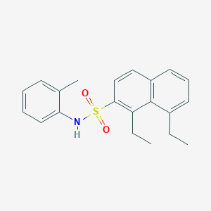 molecular formula C21H23NO2S B5032585 1,8-diethyl-N-(2-methylphenyl)naphthalene-2-sulfonamide 