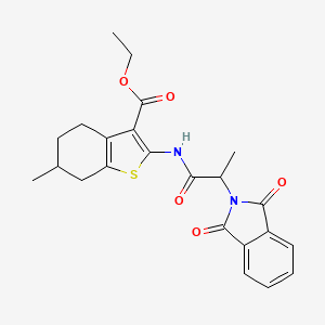 ethyl 2-{[2-(1,3-dioxo-1,3-dihydro-2H-isoindol-2-yl)propanoyl]amino}-6-methyl-4,5,6,7-tetrahydro-1-benzothiophene-3-carboxylate