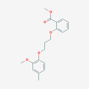 molecular formula C19H22O5 B5032611 methyl 2-[3-(2-methoxy-4-methylphenoxy)propoxy]benzoate 