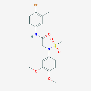 N~1~-(4-bromo-3-methylphenyl)-N~2~-(3,4-dimethoxyphenyl)-N~2~-(methylsulfonyl)glycinamide