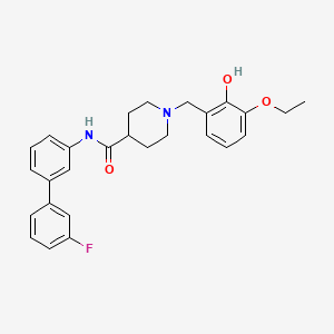 1-(3-ethoxy-2-hydroxybenzyl)-N-(3'-fluoro-3-biphenylyl)-4-piperidinecarboxamide