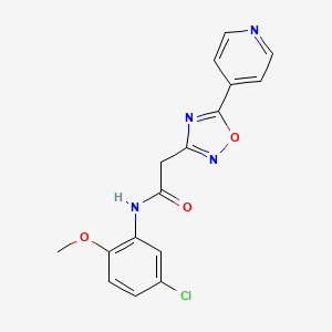 N-(5-chloro-2-methoxyphenyl)-2-[5-(4-pyridinyl)-1,2,4-oxadiazol-3-yl]acetamide