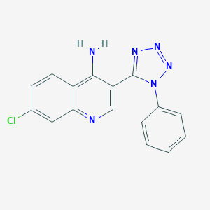 molecular formula C16H11ClN6 B503269 7-chloro-3-(1-phenyl-1H-tetraazol-5-yl)-4-quinolinamine 
