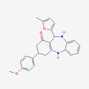 3-(4-methoxyphenyl)-11-(5-methyl-2-furyl)-2,3,4,5,10,11-hexahydro-1H-dibenzo[b,e][1,4]diazepin-1-one