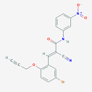 3-[5-bromo-2-(2-propyn-1-yloxy)phenyl]-2-cyano-N-(3-nitrophenyl)acrylamide