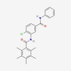 molecular formula C25H25ClN2O2 B5032738 N-[5-(anilinocarbonyl)-2-chlorophenyl]-2,3,4,5,6-pentamethylbenzamide 