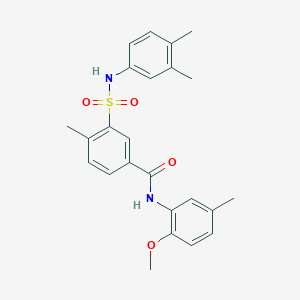 3-{[(3,4-dimethylphenyl)amino]sulfonyl}-N-(2-methoxy-5-methylphenyl)-4-methylbenzamide