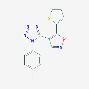 molecular formula C15H11N5OS B503275 1-(4-methylphenyl)-5-(5-thien-2-ylisoxazol-4-yl)-1H-tetraazole 