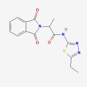 2-(1,3-dioxo-1,3-dihydro-2H-isoindol-2-yl)-N-(5-ethyl-1,3,4-thiadiazol-2-yl)propanamide