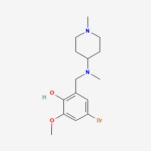 4-bromo-2-methoxy-6-{[methyl(1-methyl-4-piperidinyl)amino]methyl}phenol