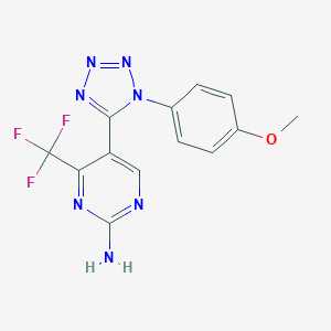 5-{1-[4-(methyloxy)phenyl]-1H-tetraazol-5-yl}-4-(trifluoromethyl)pyrimidin-2-amine
