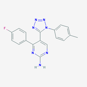 4-(4-fluorophenyl)-5-[1-(4-methylphenyl)-1H-tetraazol-5-yl]pyrimidin-2-amine