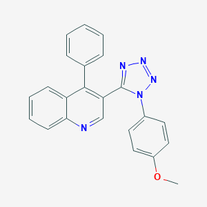 molecular formula C23H17N5O B503280 3-{1-[4-(methyloxy)phenyl]-1H-tetraazol-5-yl}-4-phenylquinoline 