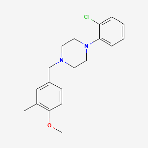 molecular formula C19H23ClN2O B5032802 1-(2-chlorophenyl)-4-(4-methoxy-3-methylbenzyl)piperazine 