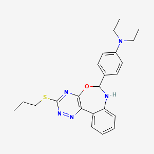 molecular formula C23H27N5OS B5032804 N,N-diethyl-4-[3-(propylthio)-6,7-dihydro[1,2,4]triazino[5,6-d][3,1]benzoxazepin-6-yl]aniline 