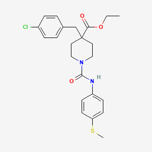 ethyl 4-(4-chlorobenzyl)-1-({[4-(methylthio)phenyl]amino}carbonyl)-4-piperidinecarboxylate