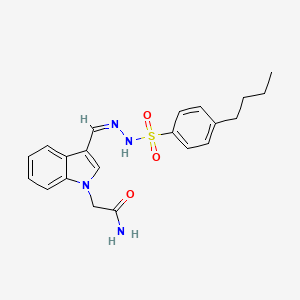 2-(3-{2-[(4-butylphenyl)sulfonyl]carbonohydrazonoyl}-1H-indol-1-yl)acetamide