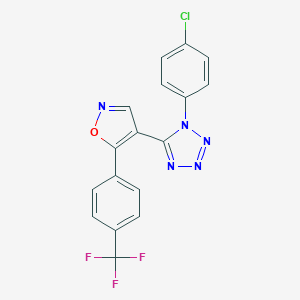 molecular formula C17H9ClF3N5O B503283 1-(4-chlorophenyl)-5-{5-[4-(trifluoromethyl)phenyl]-4-isoxazolyl}-1H-tetraazole 