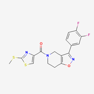 molecular formula C17H13F2N3O2S2 B5032832 3-(3,4-difluorophenyl)-5-{[2-(methylthio)-1,3-thiazol-4-yl]carbonyl}-4,5,6,7-tetrahydroisoxazolo[4,5-c]pyridine 