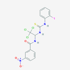 3-nitro-N-[2,2,2-trichloro-1-({[(2-iodophenyl)amino]carbonothioyl}amino)ethyl]benzamide