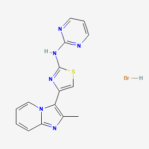 N-[4-(2-methylimidazo[1,2-a]pyridin-3-yl)-1,3-thiazol-2-yl]-2-pyrimidinamine hydrobromide