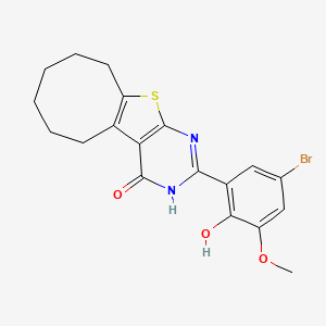 5-(5-bromo-2-hydroxy-3-methoxyphenyl)-8-thia-4,6-diazatricyclo[7.6.0.02,7]pentadeca-1(9),2(7),5-trien-3-one