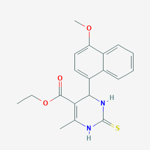 ethyl 4-(4-methoxy-1-naphthyl)-6-methyl-2-thioxo-1,2,3,4-tetrahydro-5-pyrimidinecarboxylate