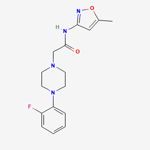 molecular formula C16H19FN4O2 B5032885 2-[4-(2-fluorophenyl)-1-piperazinyl]-N-(5-methyl-3-isoxazolyl)acetamide 