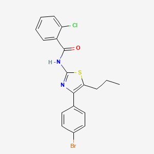 N-[4-(4-bromophenyl)-5-propyl-1,3-thiazol-2-yl]-2-chlorobenzamide