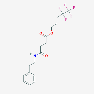 molecular formula C17H20F5NO3 B5032904 4,4,5,5,5-pentafluoropentyl 4-oxo-4-[(2-phenylethyl)amino]butanoate 