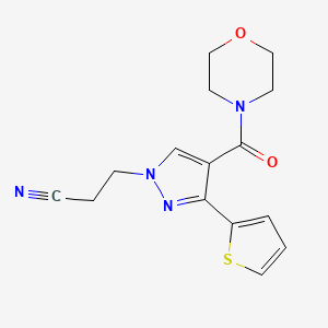 3-[4-(4-morpholinylcarbonyl)-3-(2-thienyl)-1H-pyrazol-1-yl]propanenitrile