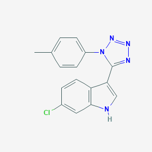 molecular formula C16H12ClN5 B503291 6-chloro-3-[1-(4-methylphenyl)-1H-tetraazol-5-yl]-1H-indole 
