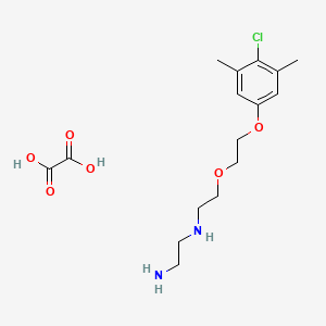 molecular formula C16H25ClN2O6 B5032910 N-{2-[2-(4-chloro-3,5-dimethylphenoxy)ethoxy]ethyl}-1,2-ethanediamine oxalate 