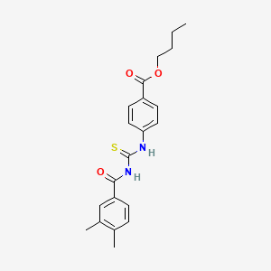 butyl 4-({[(3,4-dimethylbenzoyl)amino]carbonothioyl}amino)benzoate