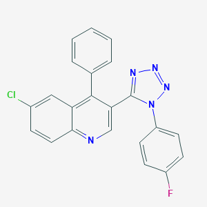 molecular formula C22H13ClFN5 B503294 6-chloro-3-[1-(4-fluorophenyl)-1H-tetraazol-5-yl]-4-phenylquinoline 