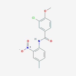 molecular formula C15H13ClN2O4 B5032946 3-chloro-4-methoxy-N-(4-methyl-2-nitrophenyl)benzamide 